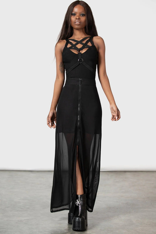 Killstar Gibbous Moon Maxi Rok