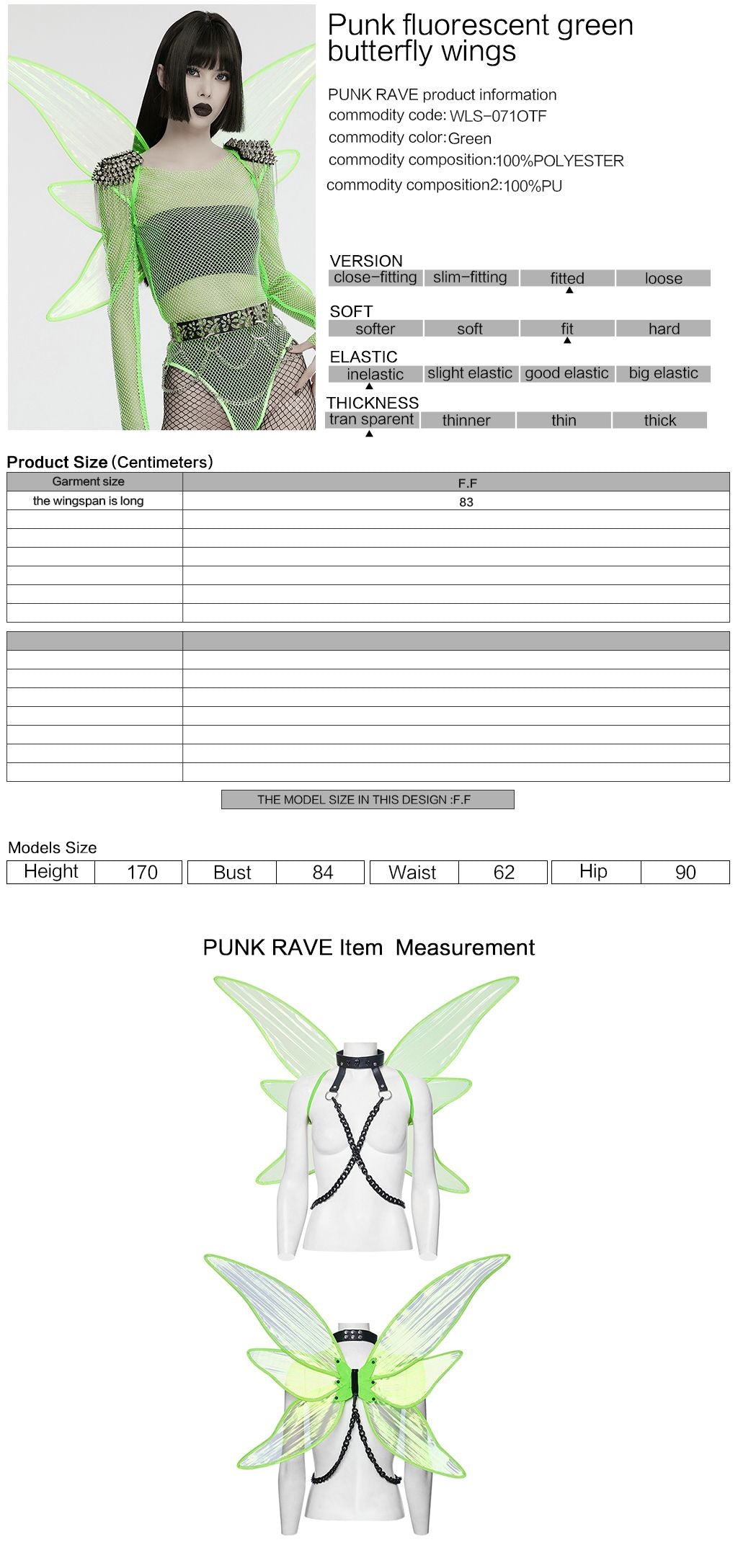 Pixie Vleugels Neon Groen