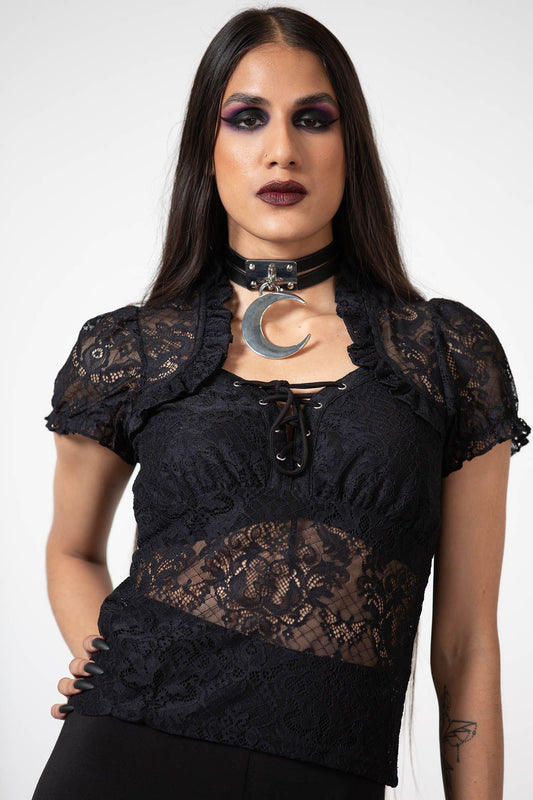 Killstar Mystic Lace Keyhole Top