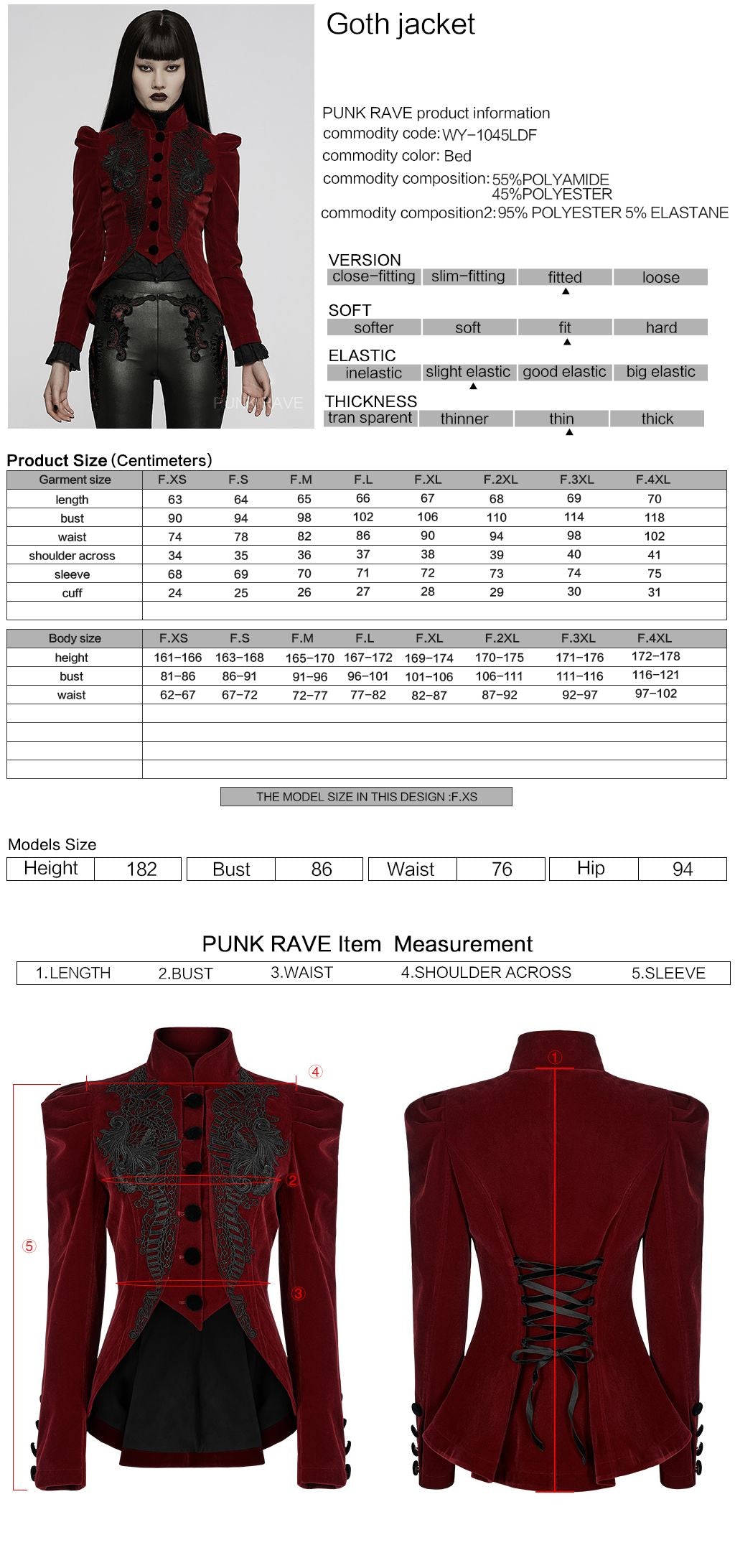 Nothing to Say Jacket Red - Black