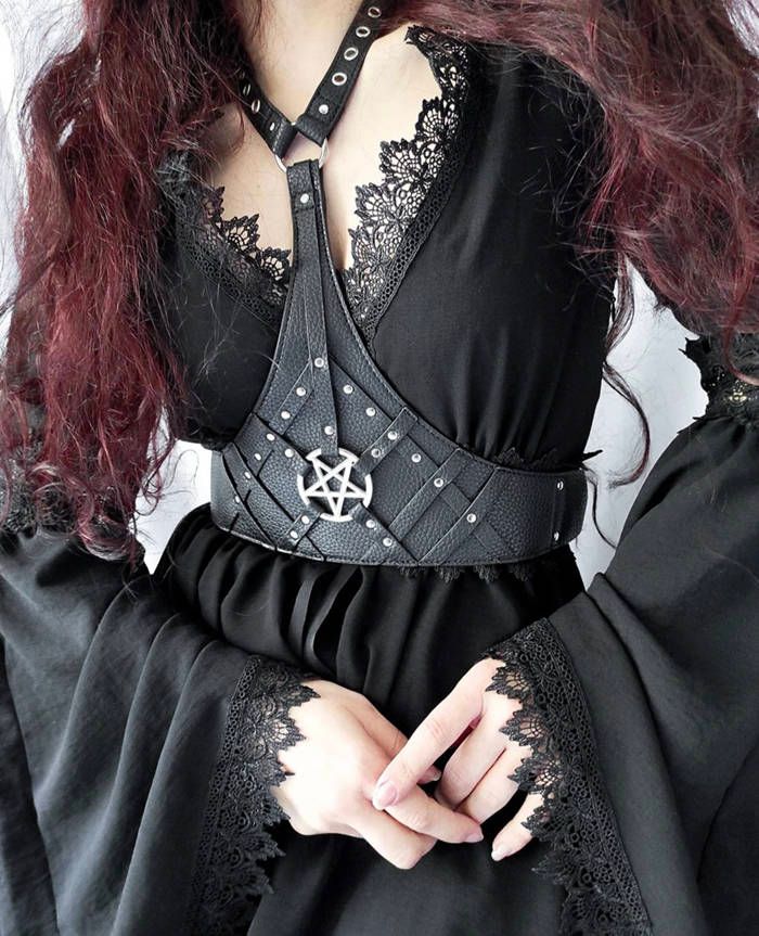 Pentagram Waist Belt with Collar