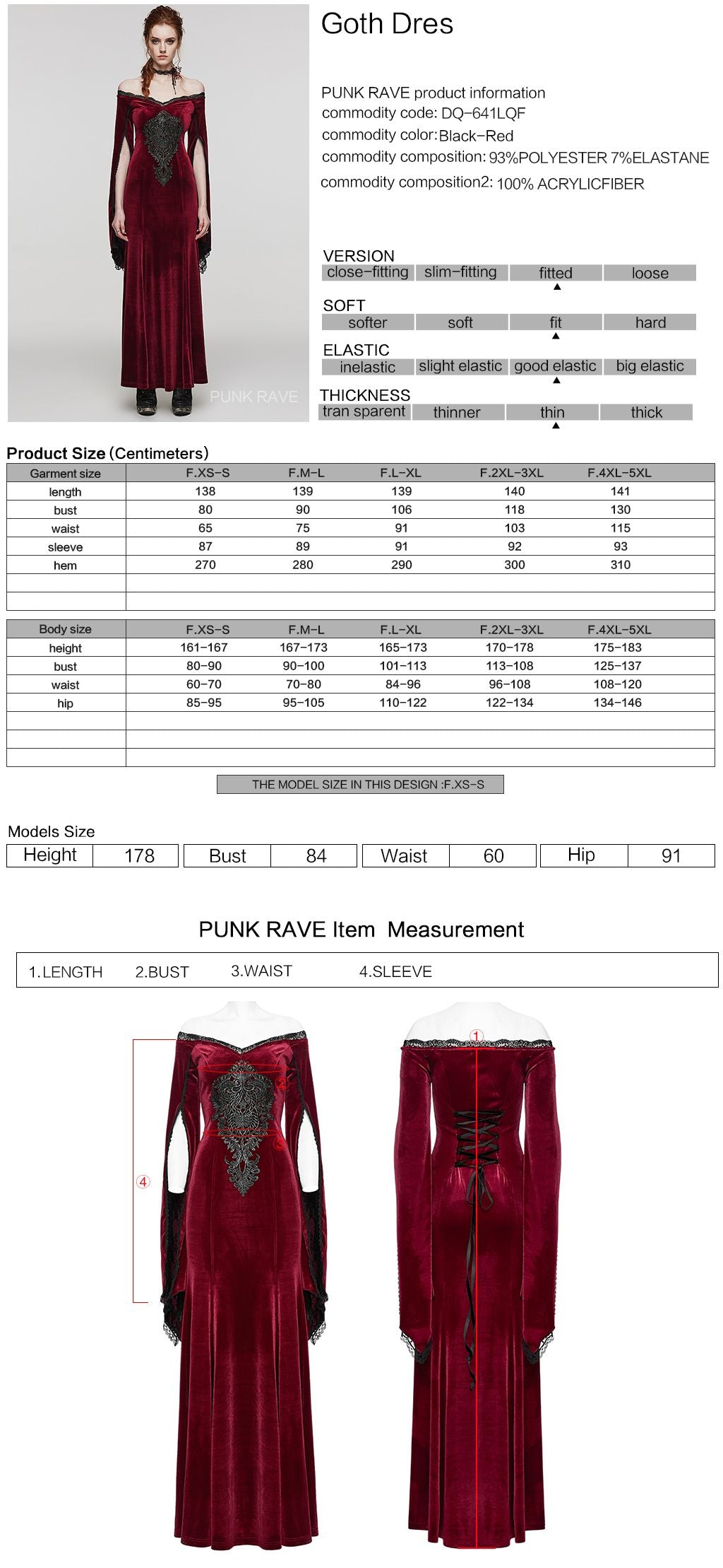 Superstition Dress Red - Black