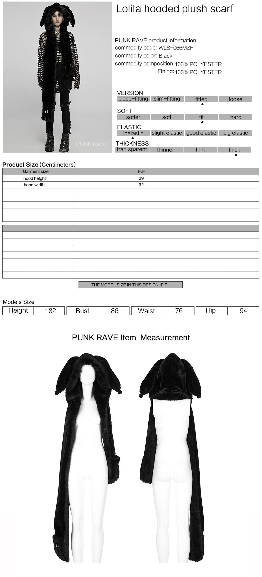 Hell Bunny Scarf With Hood