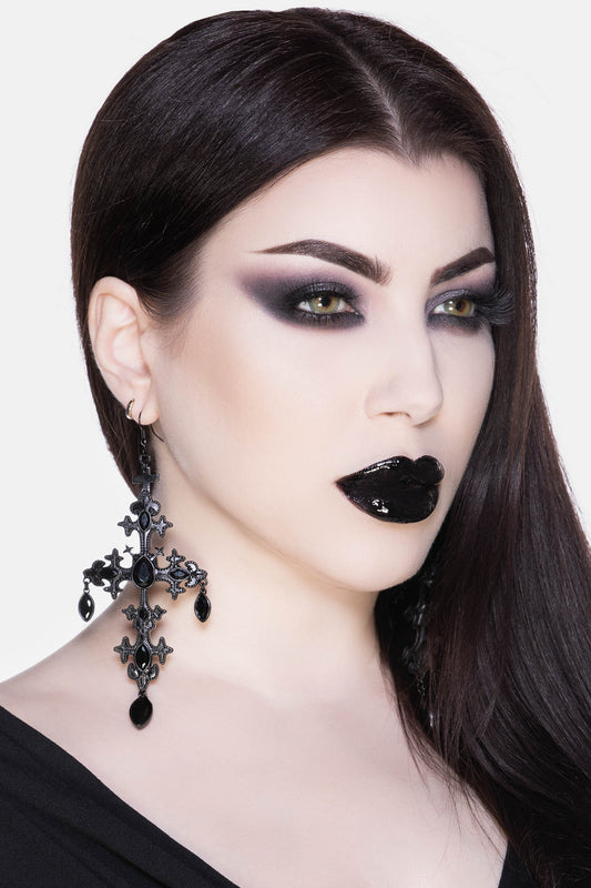 Killstar Crossed Desire Oorbellen Zwart