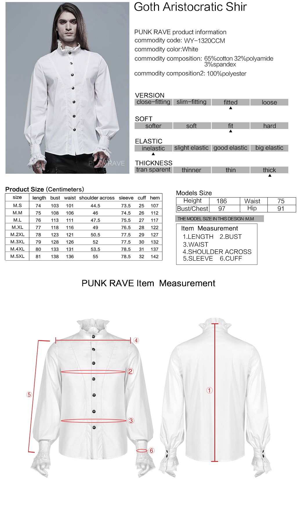 Punk Rave Martyr Shirt White