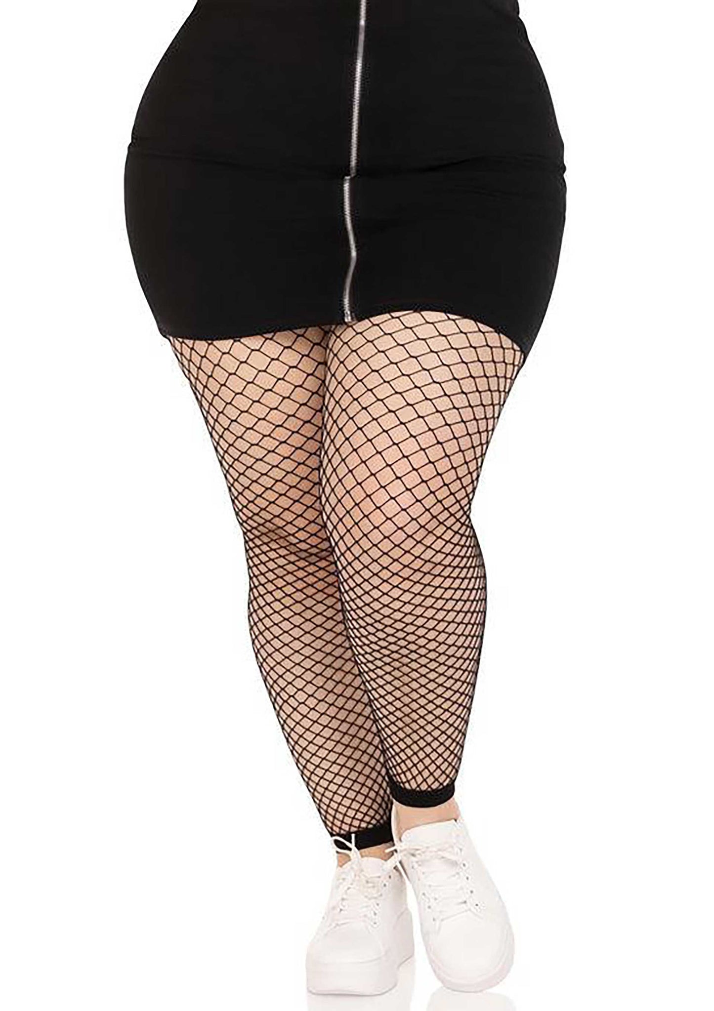 Industrial Net Footless Tights Plus Size