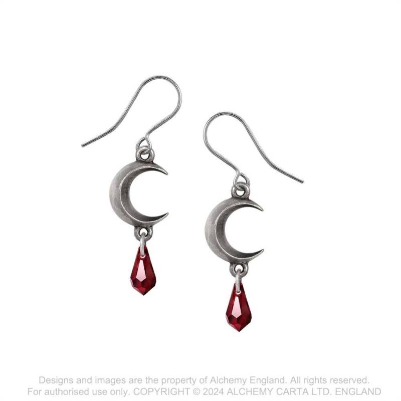Tears of the Moon Earrings Red
