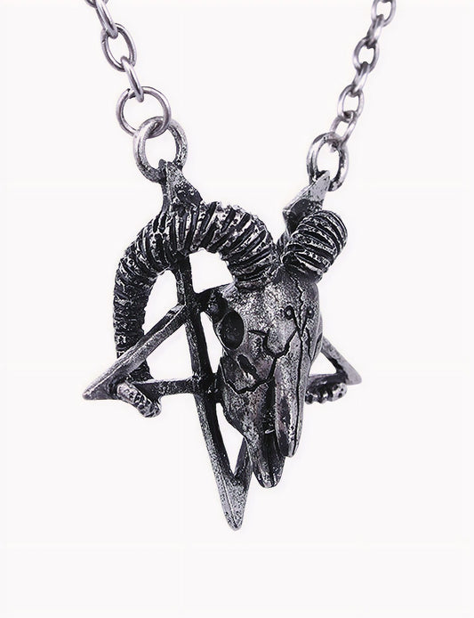 Ram Skull Silver Halsketting