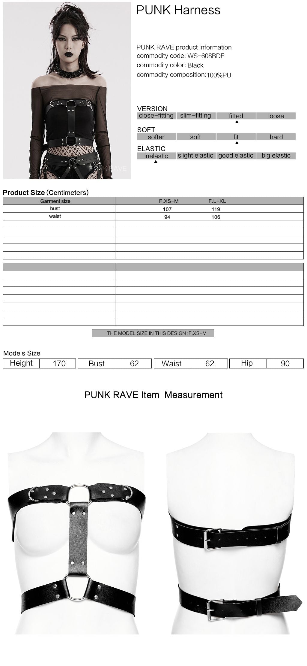 Haunt Me Harness Zwart