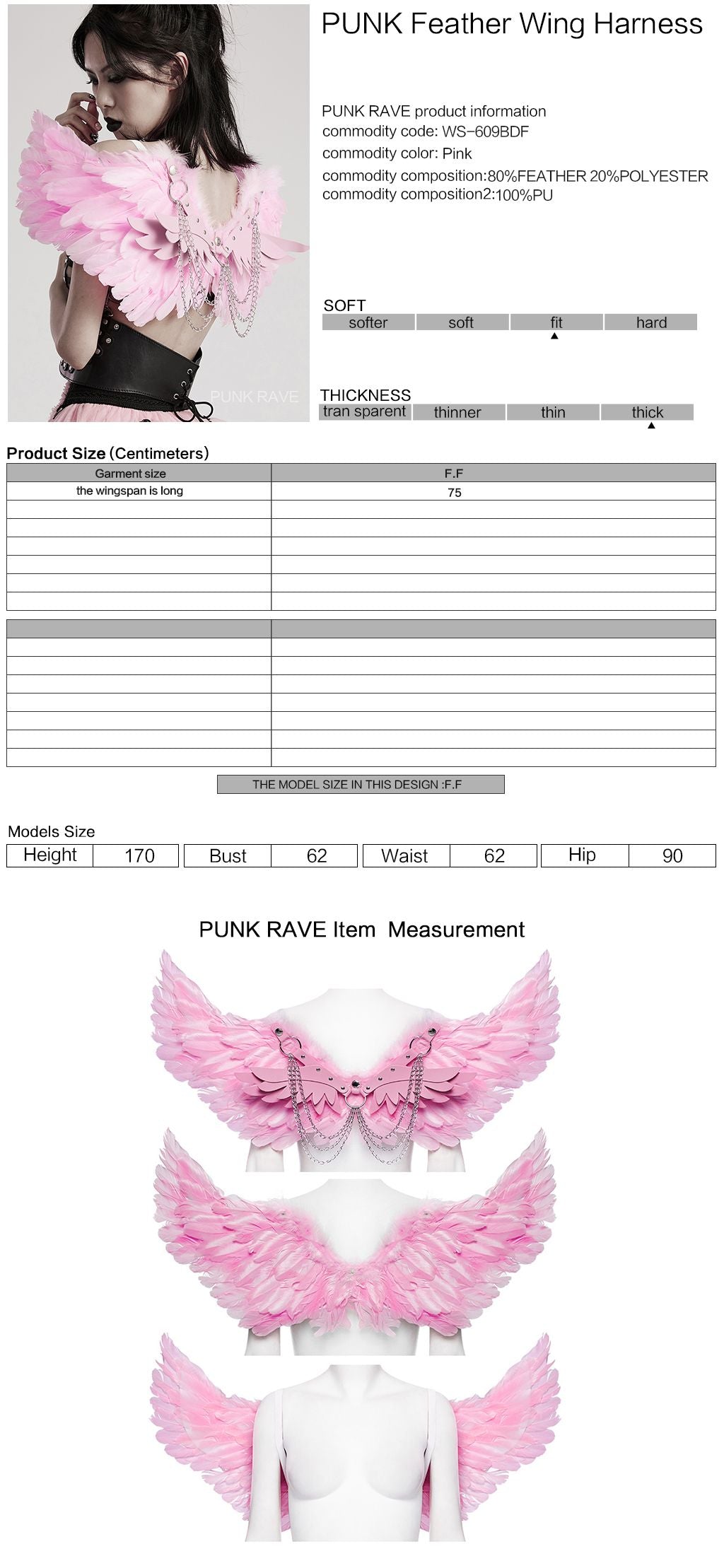 Pink Angel Wings Harness