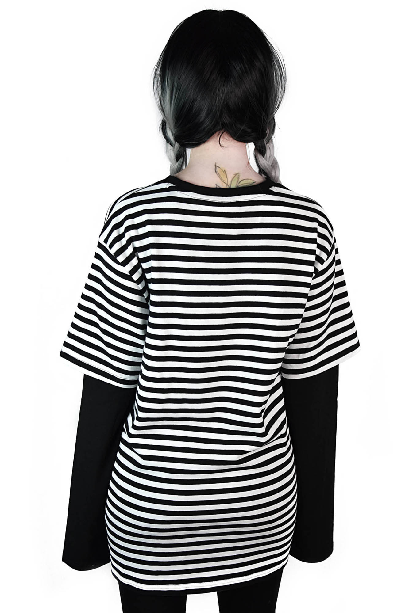 Killstar Maxen Long Sleeve Top Zwart - Wit