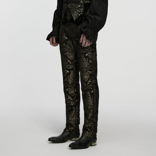 Punk Rave Awake Broek Zwart - Goud