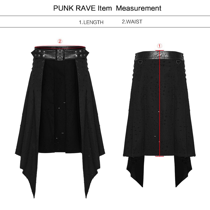 Shocked Mens Overskirt Black