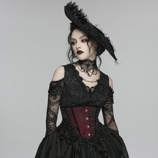 Enchained Korset Rood - Zwart