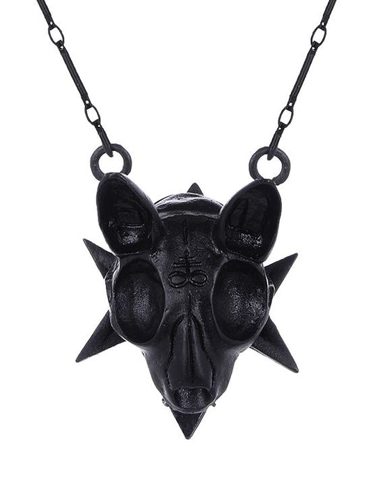 Cat Skull Black Halsketting