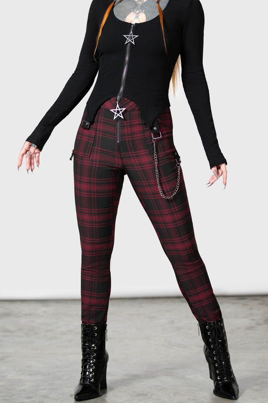 Killstar Tartanarchist Broek Crimson