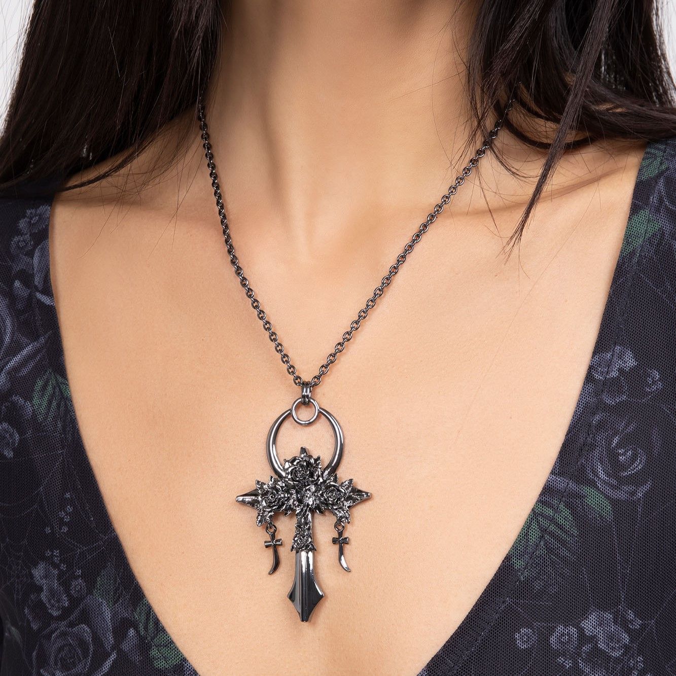 Killstar Mourning Ankh Halsketting
