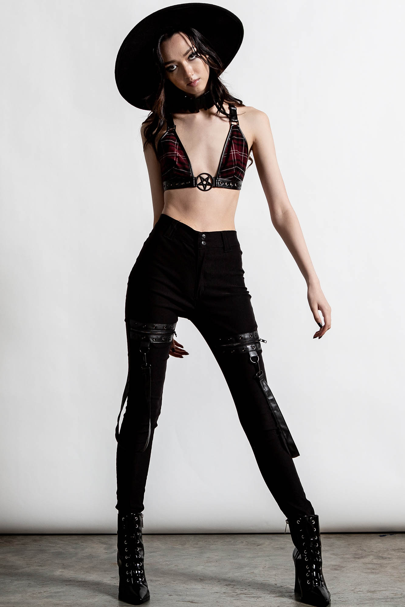 Dead Resistance Skinny Broek Zwart