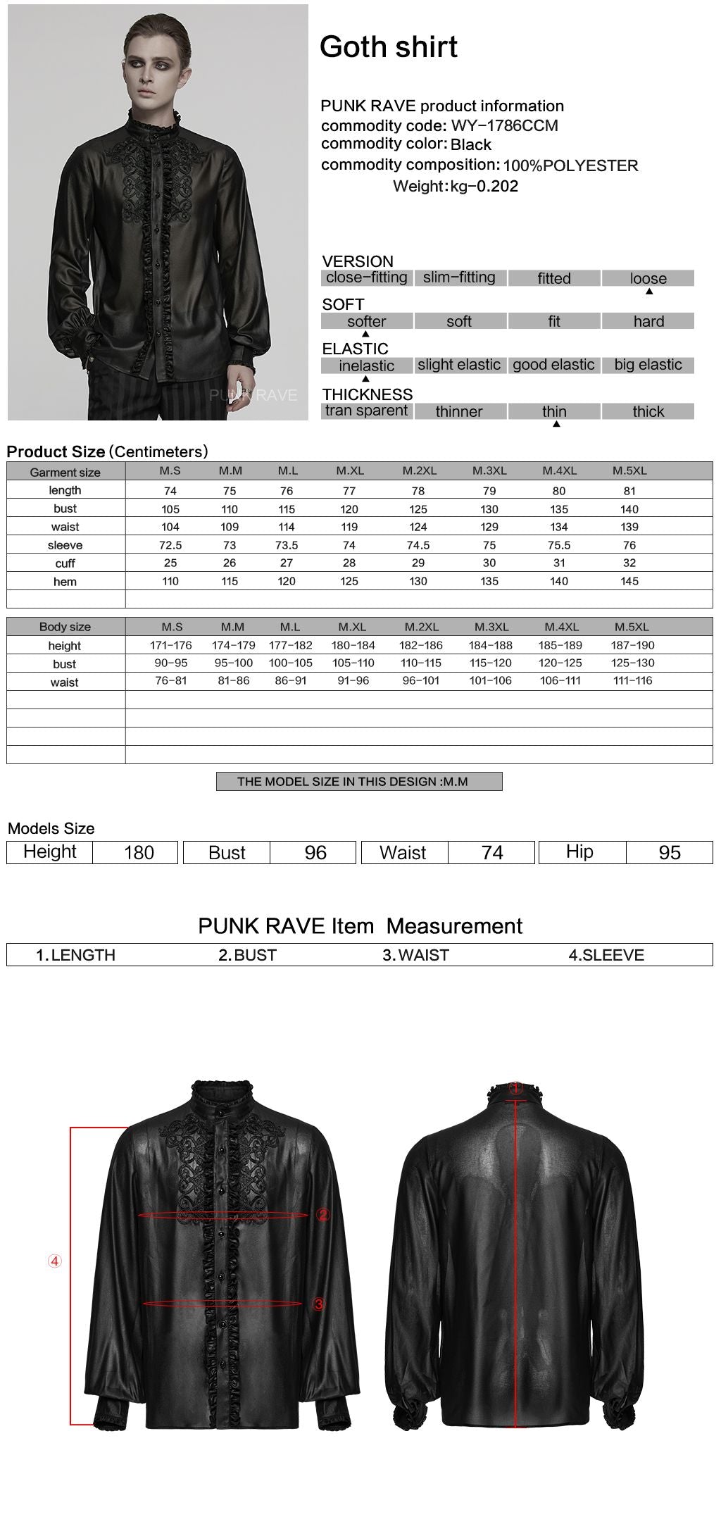 Punk Rave My Ideal Shirt Zwart