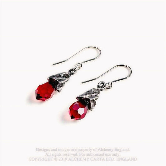 Empyrean Tear Oorhangers Rood