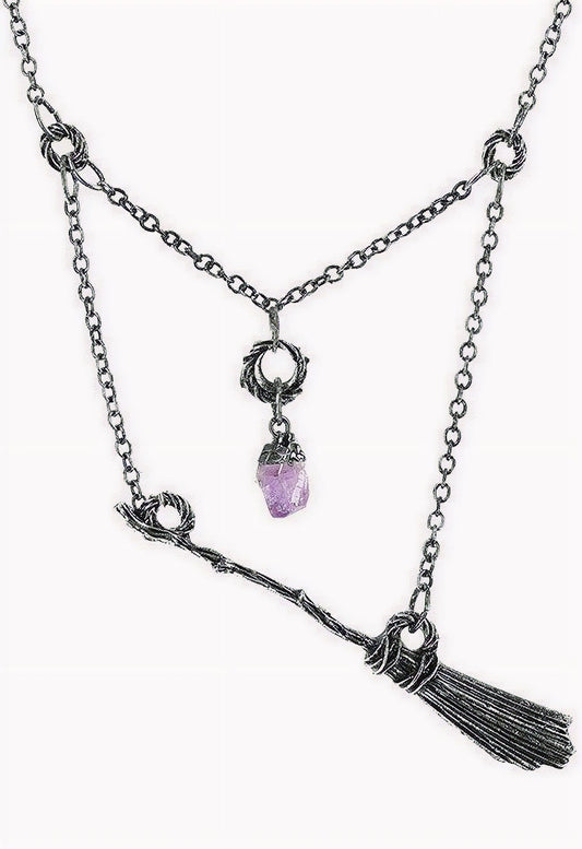Witch Broomstick Halsketting