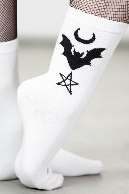 Killstar Bat Magic Sokken Wit