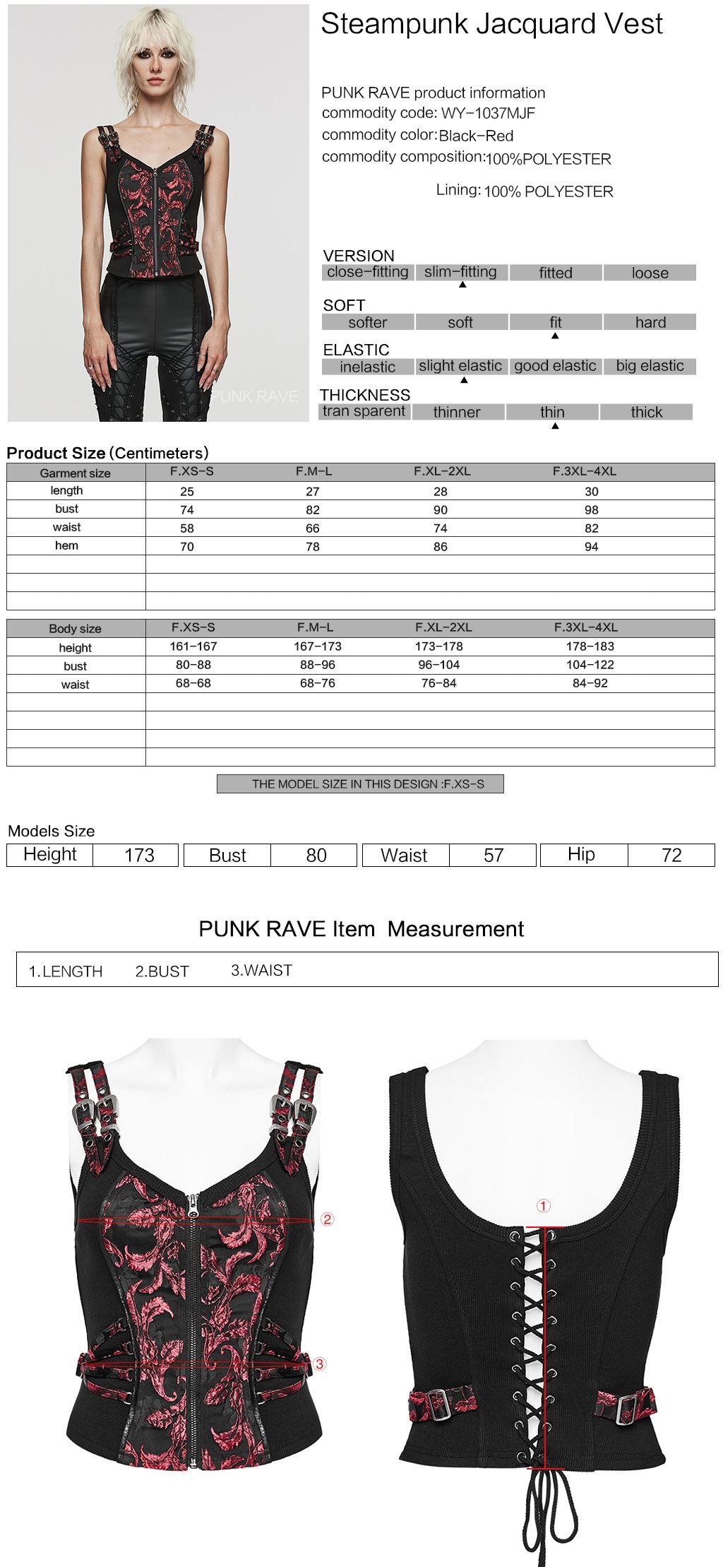 Take It All Corset Top Black - Red