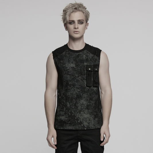 Shouting Top Grijs - Zwart