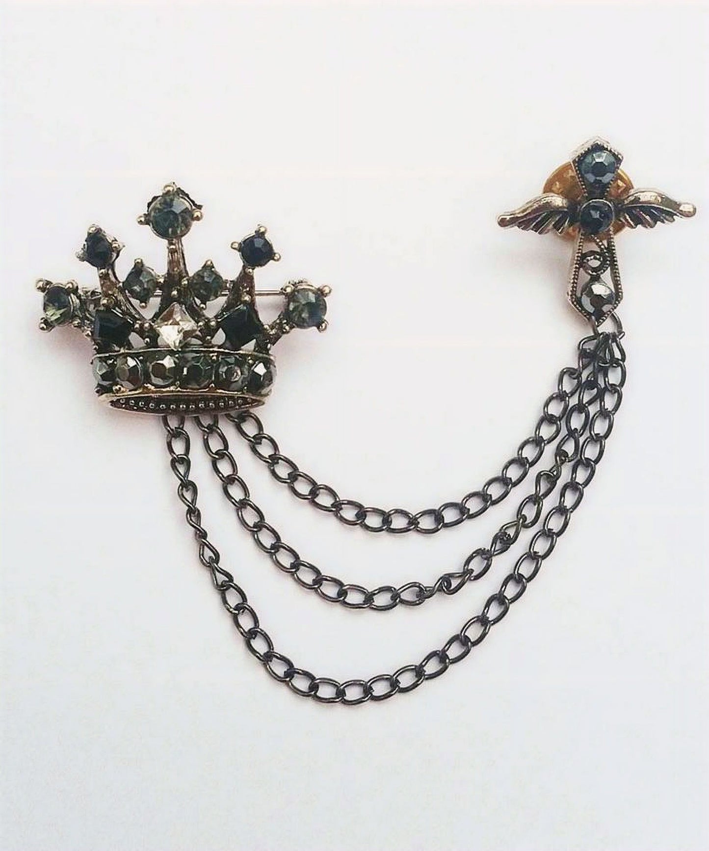 Crown & Cross Broche