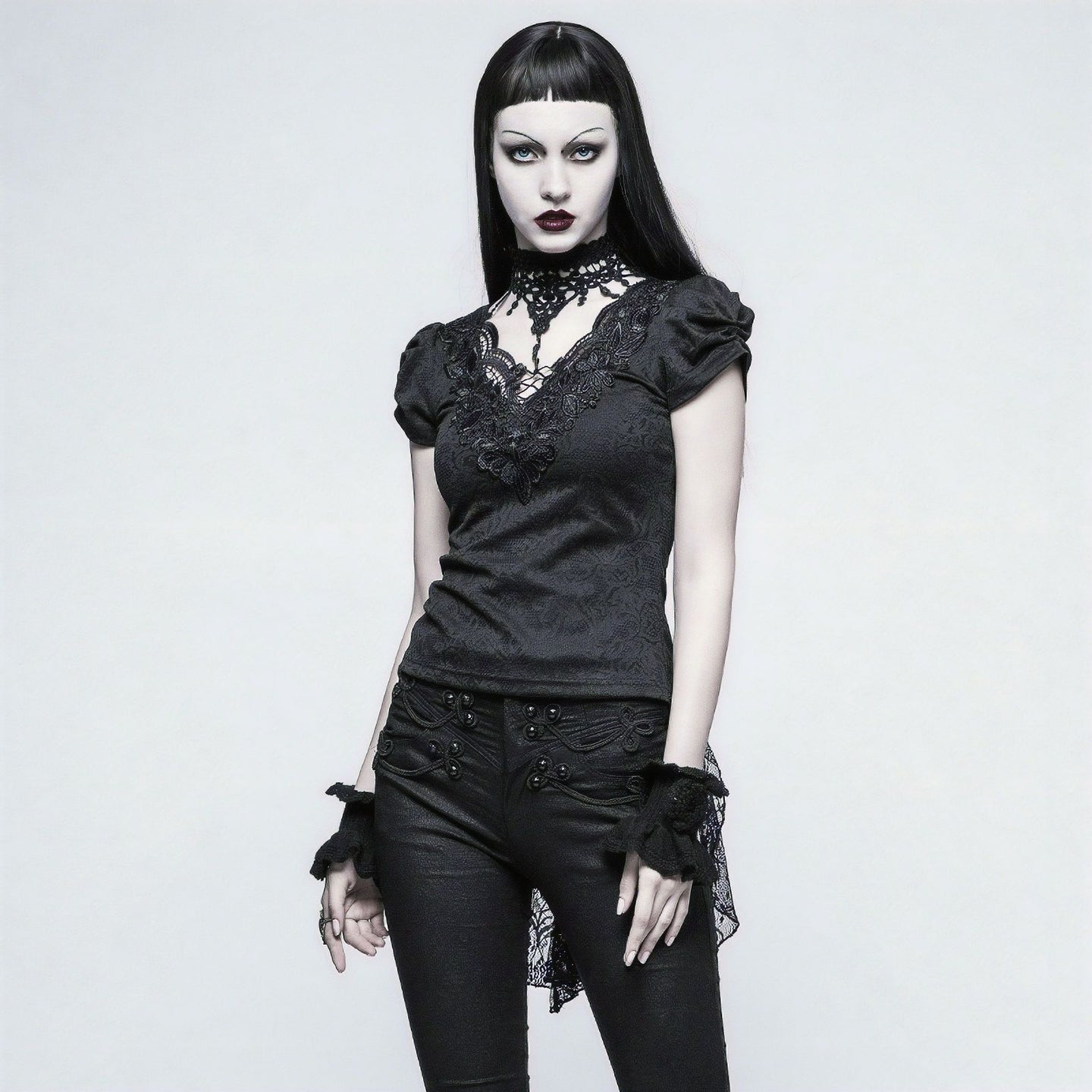 Black Rose Cuffs LS-047