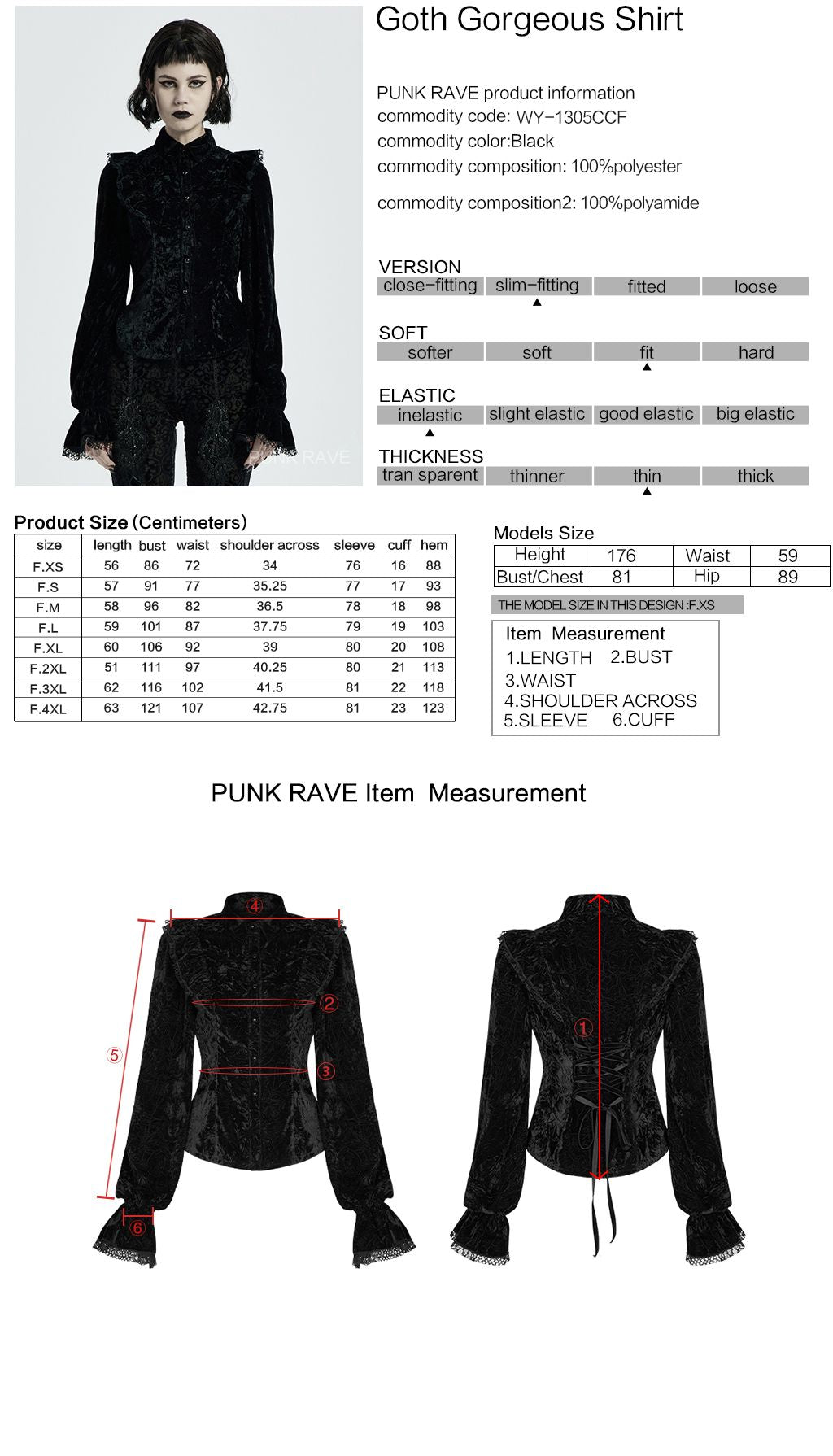 Crushed Blouse Zwart
