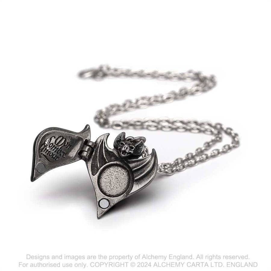 Alchemy Gothic Darken Heart Locket - Halsketting