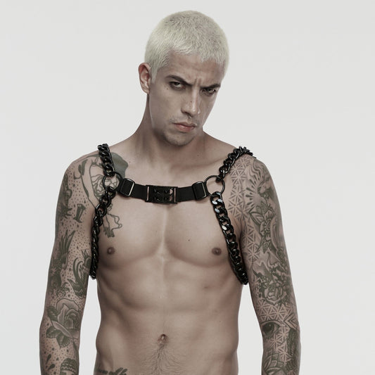 Punk Rave Claim Chain Harness Zwart