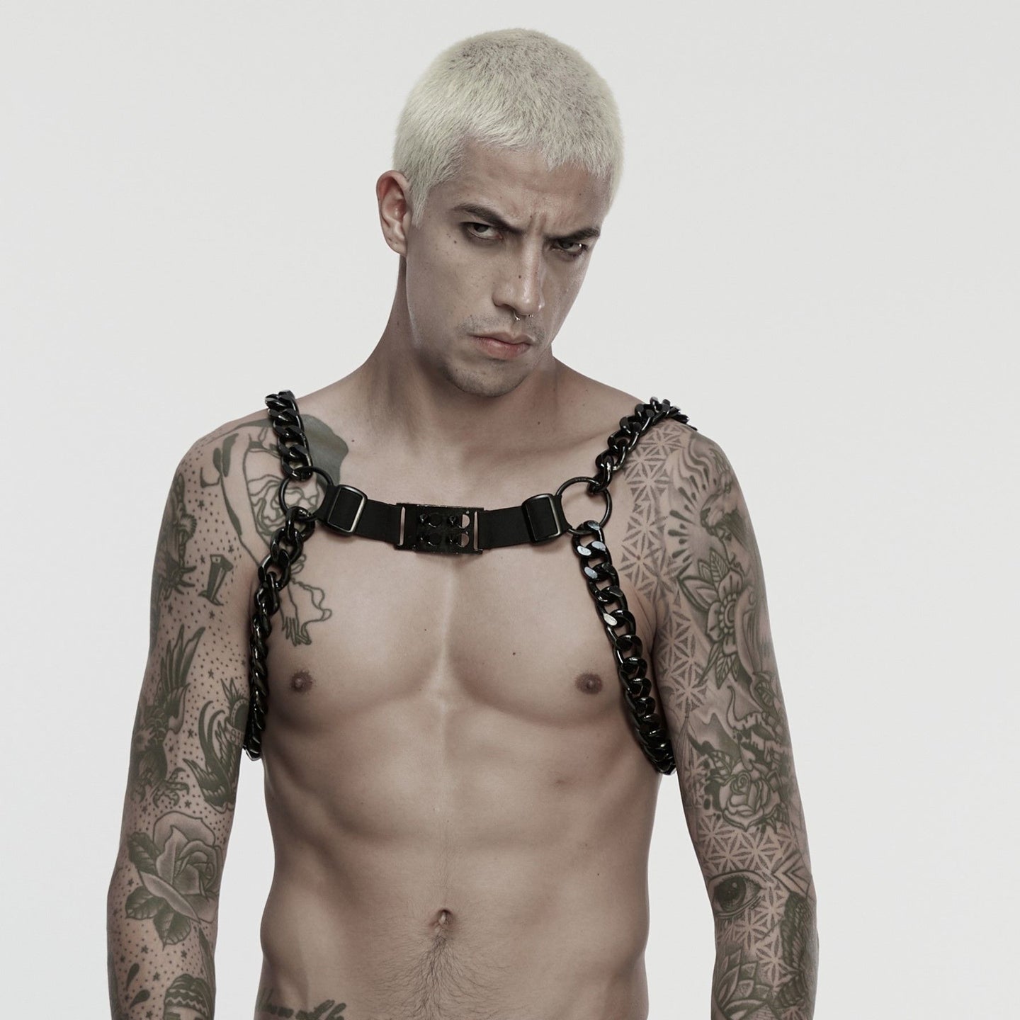 Punk Rave Claim Chain Harness Black