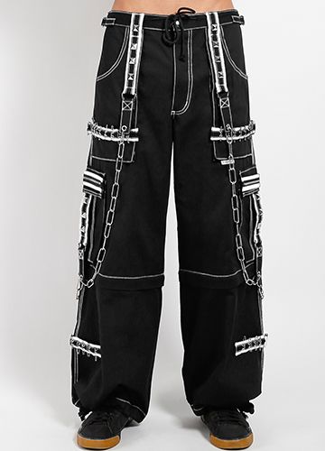 Crazy Piper Pants Black - White