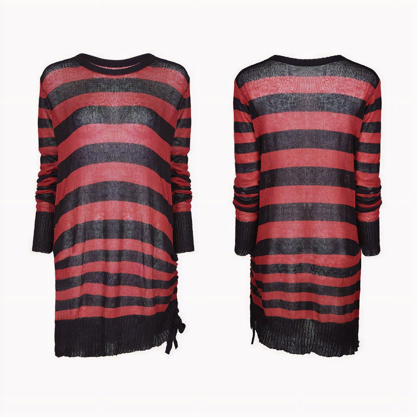 Divided Sweater Zwart - Rood