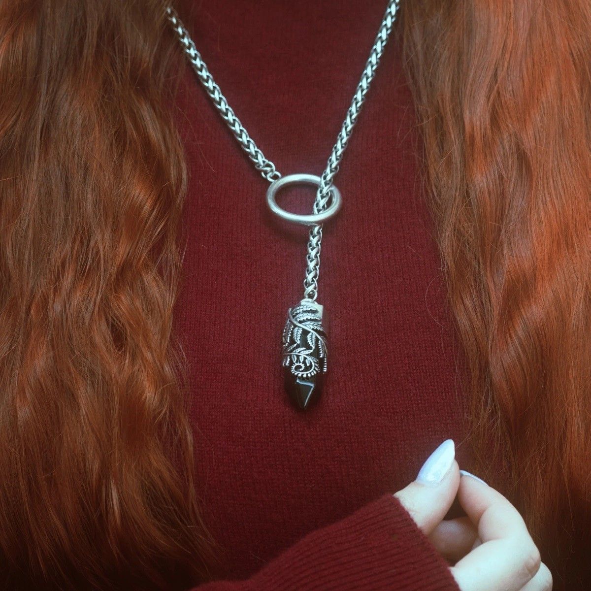 Crystal Fern O-ring Halsketting