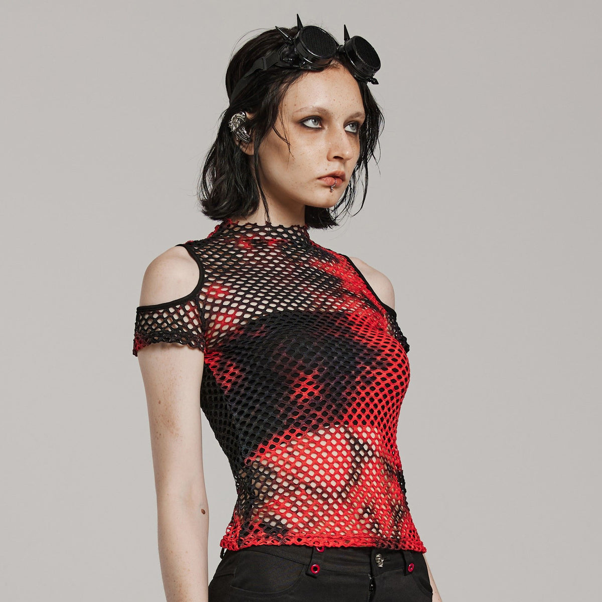 Stop This Top Zwart - Rood