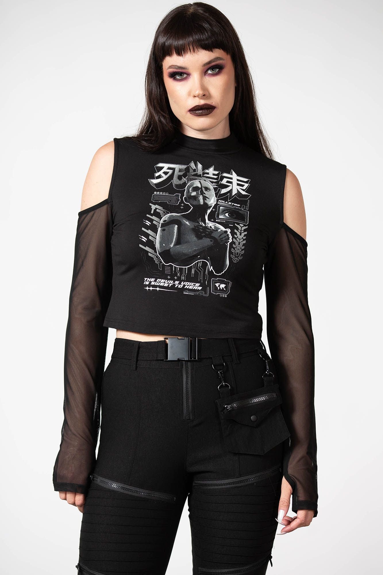 Killstar Devil's Voice Cold Shoulder Top