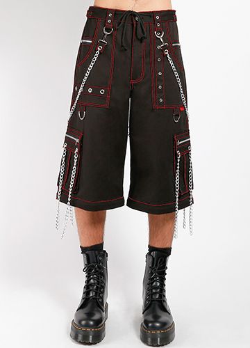 Chain to Chain Pants Black - Red