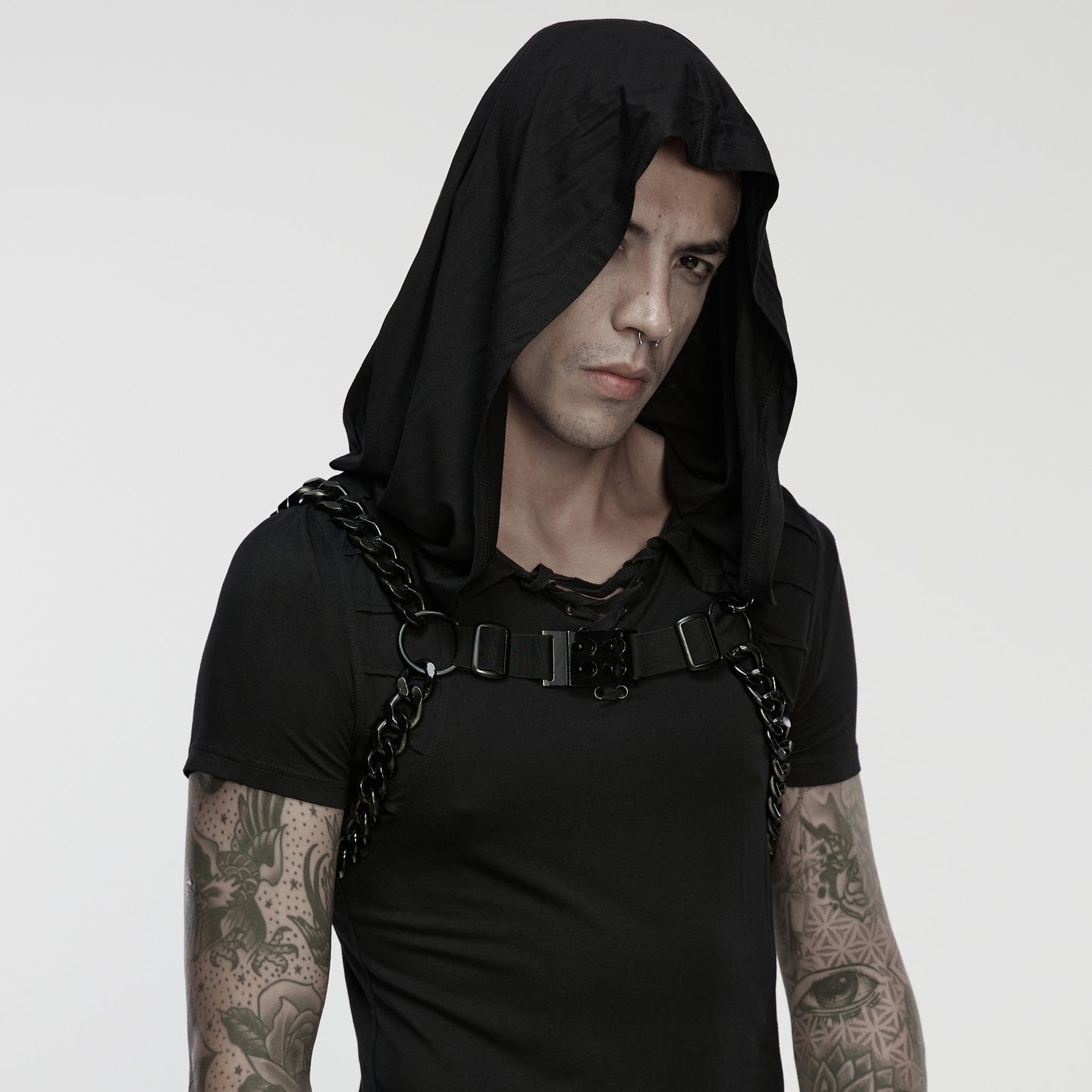 Punk Rave Claim Chain Harness Black