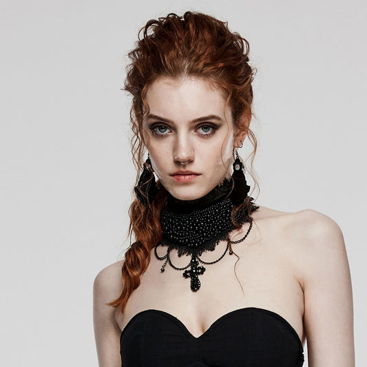 Black Cross Halsband