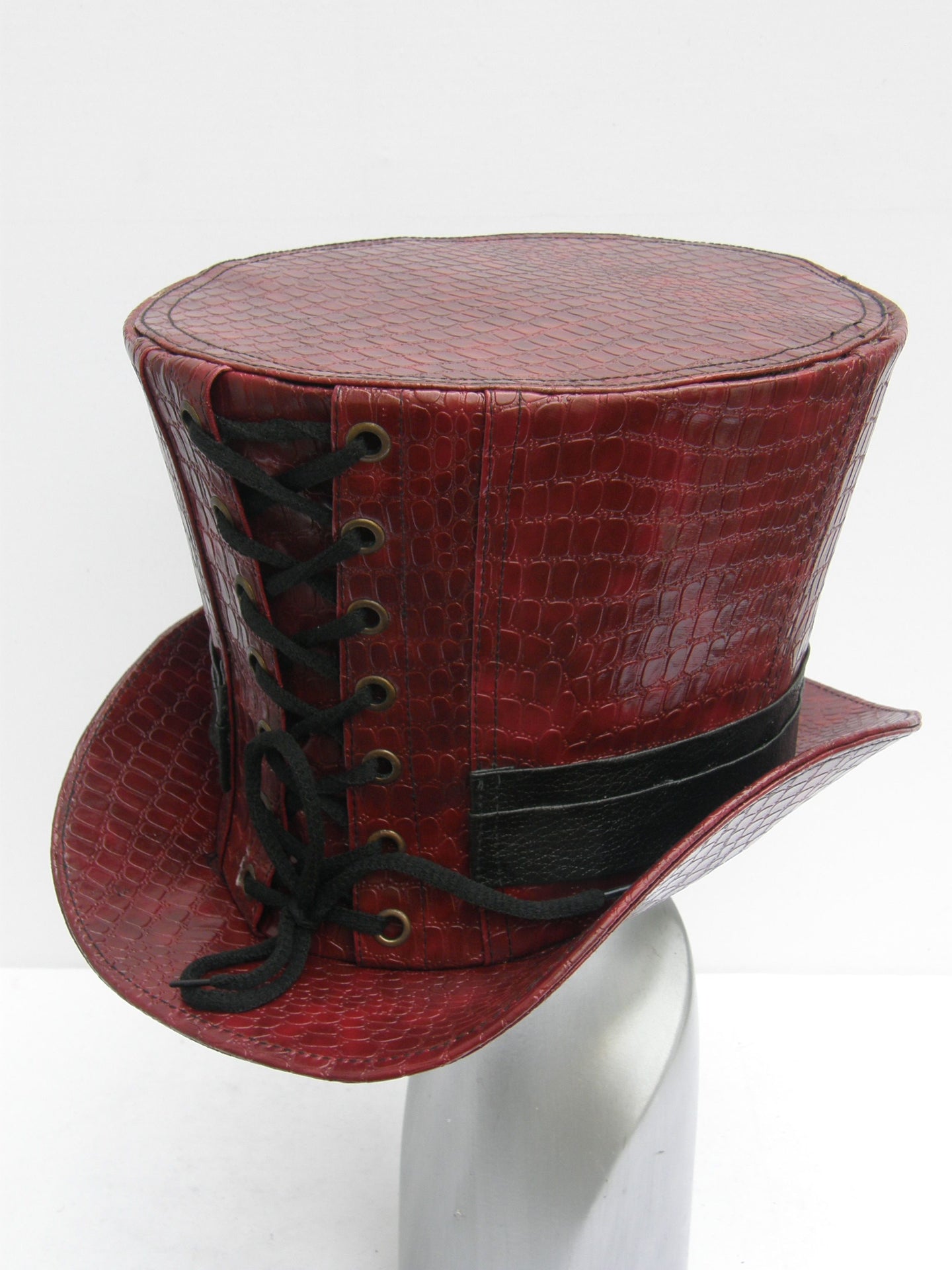 Top Hat Red Snakeskin