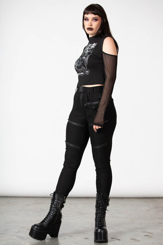 Killstar Devil's Voice Cold Shoulder Top