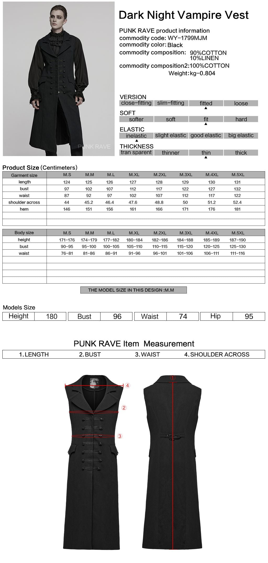 Nightfall Lang Gilet