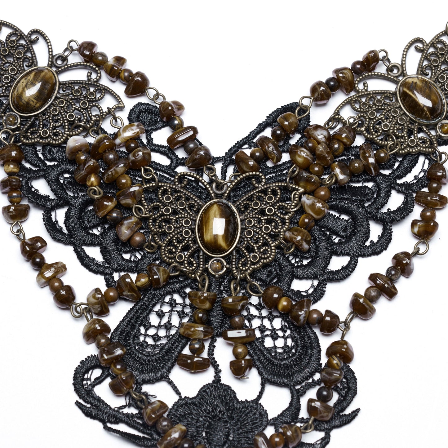 Steampunk Butterfly Halsketting Bruin