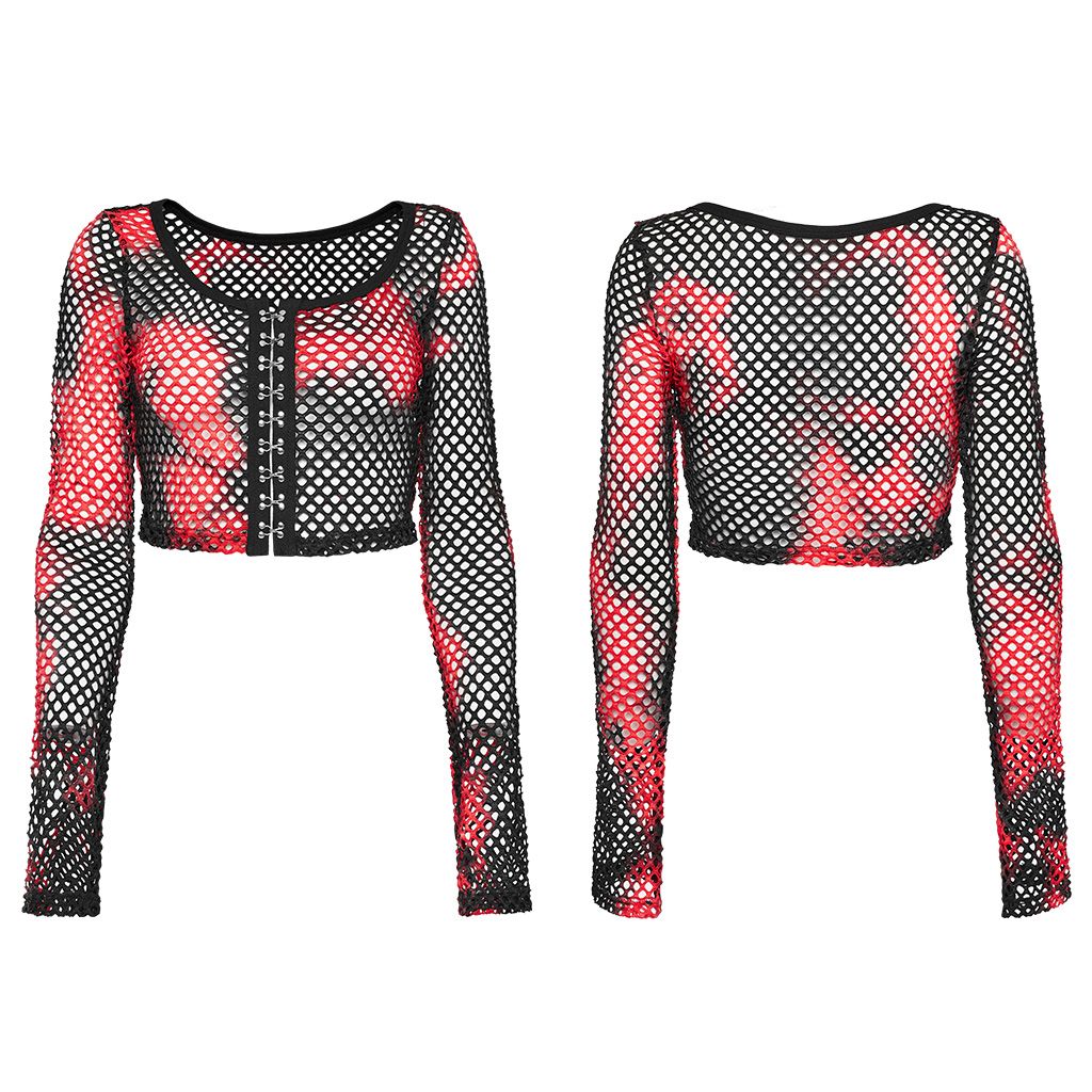 Stop This Long Sleeve Top Zwart - Rood