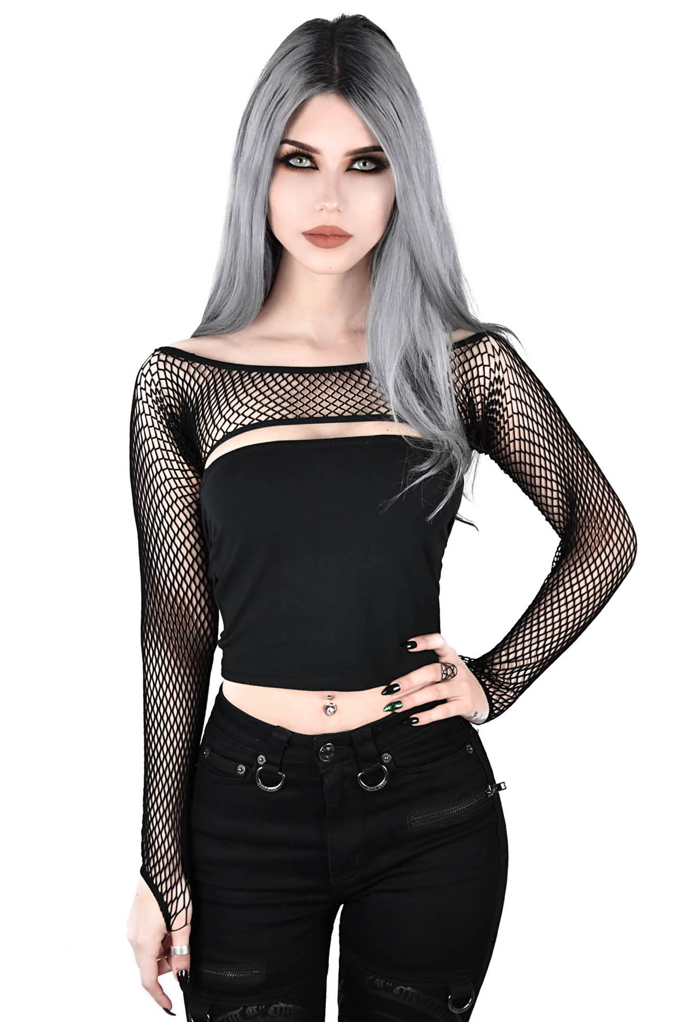 Killstar Bite Me Fishnet Bolero