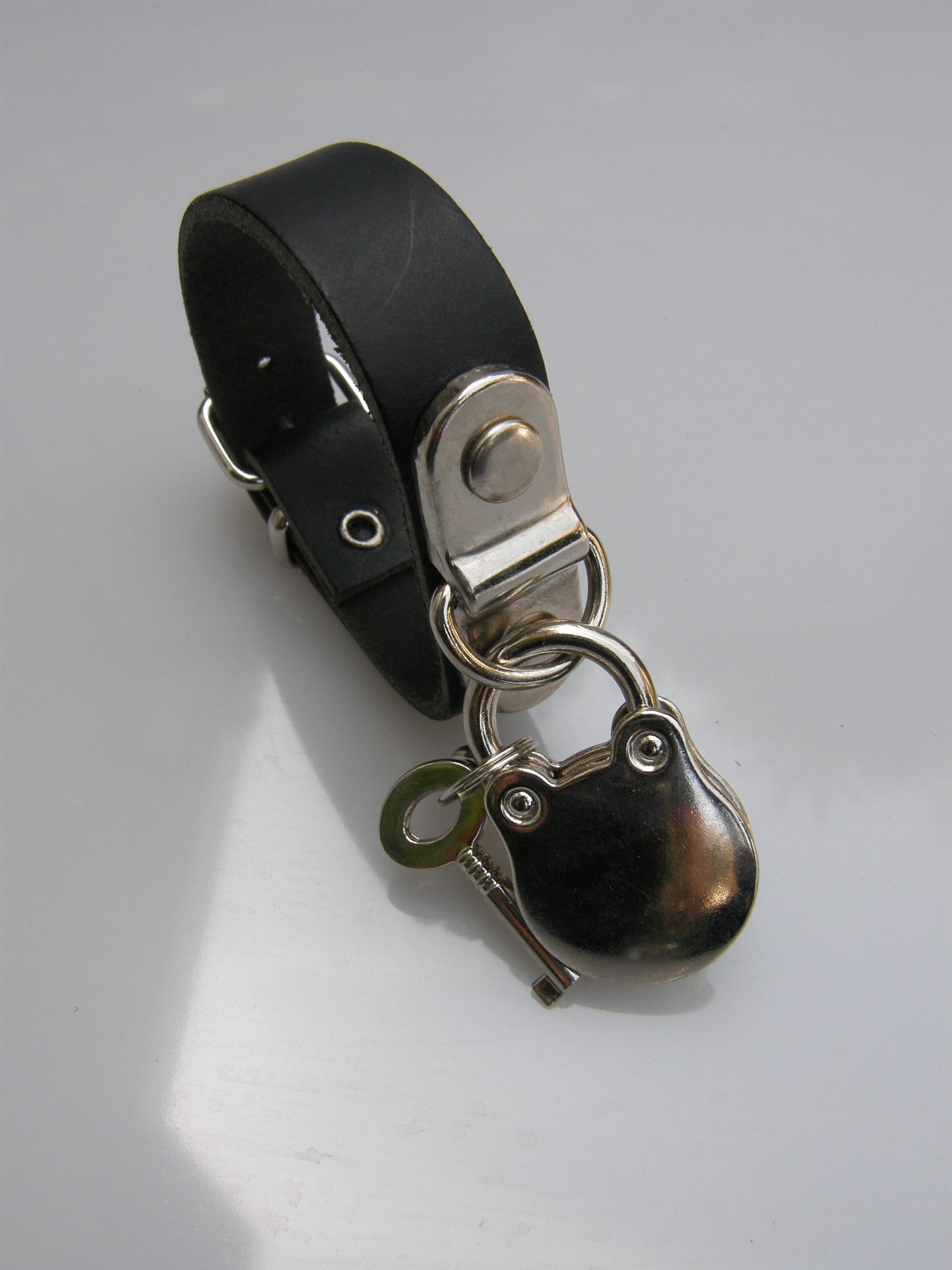 Polsband Zwart Padlock 15mm