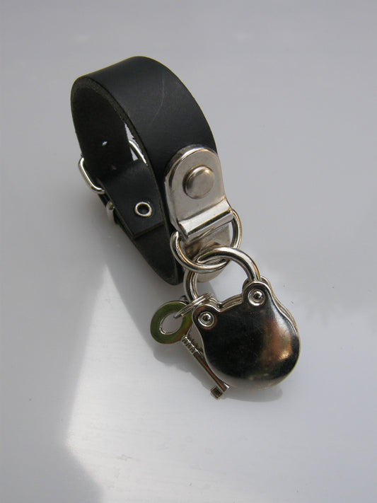 Polsband Zwart Padlock 15mm